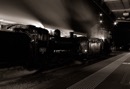 A Steamrail special from Bendigo pauses at the platform at Kyneton, June 13 2011
